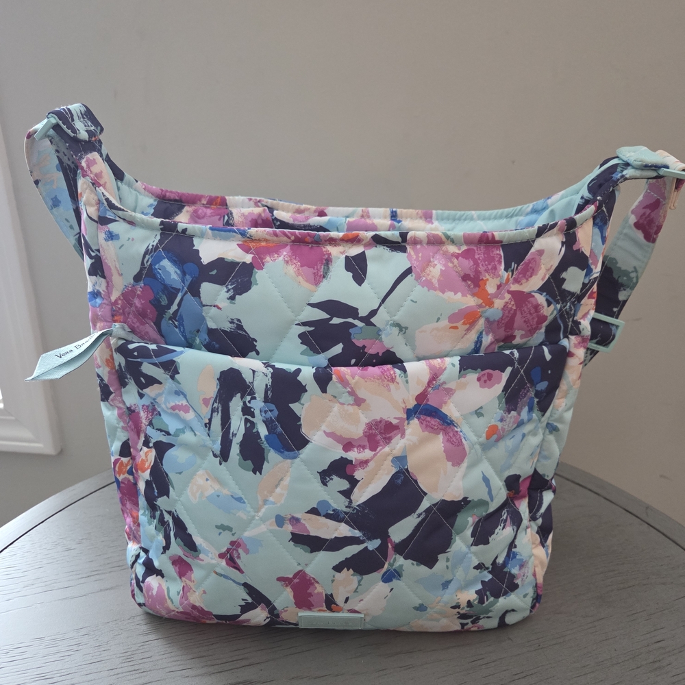 Vera Bradley Ultralight Hobo Shoulder Bag Floating Blossoms